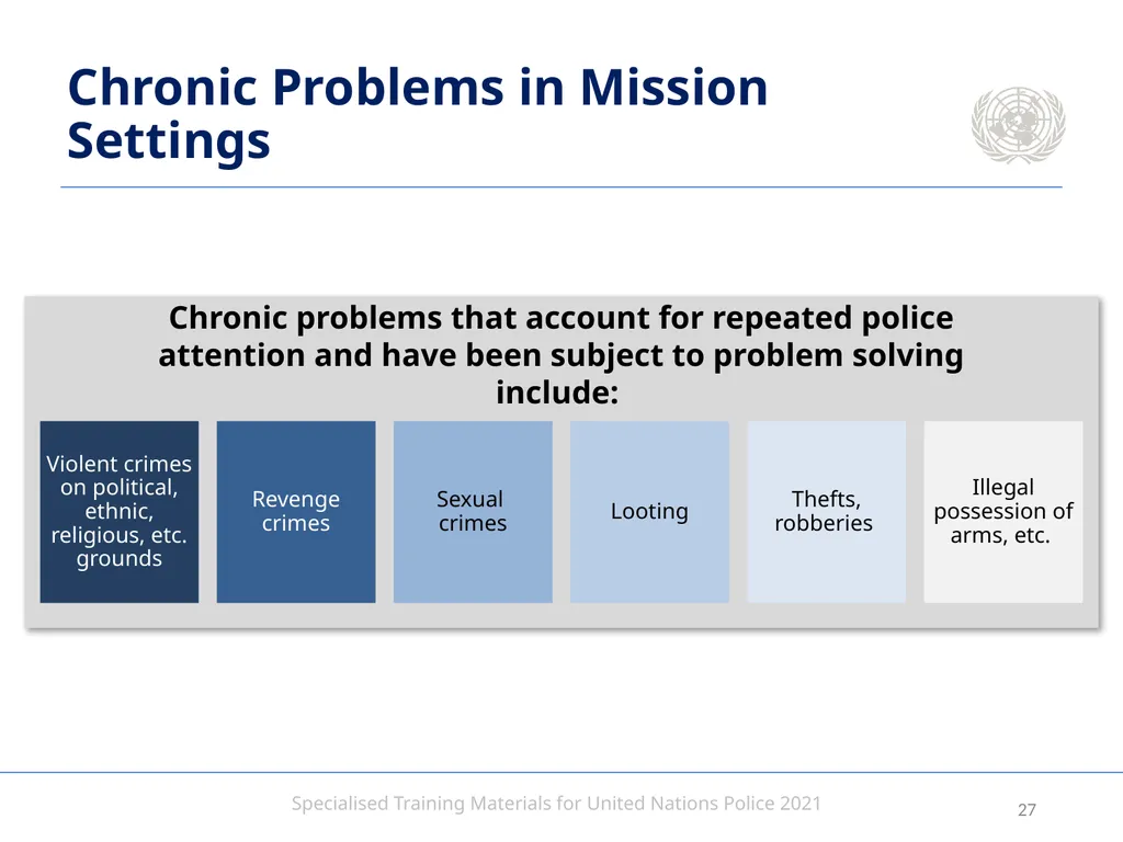 Aim To provide United Nations Police with an - slide 27 of 38