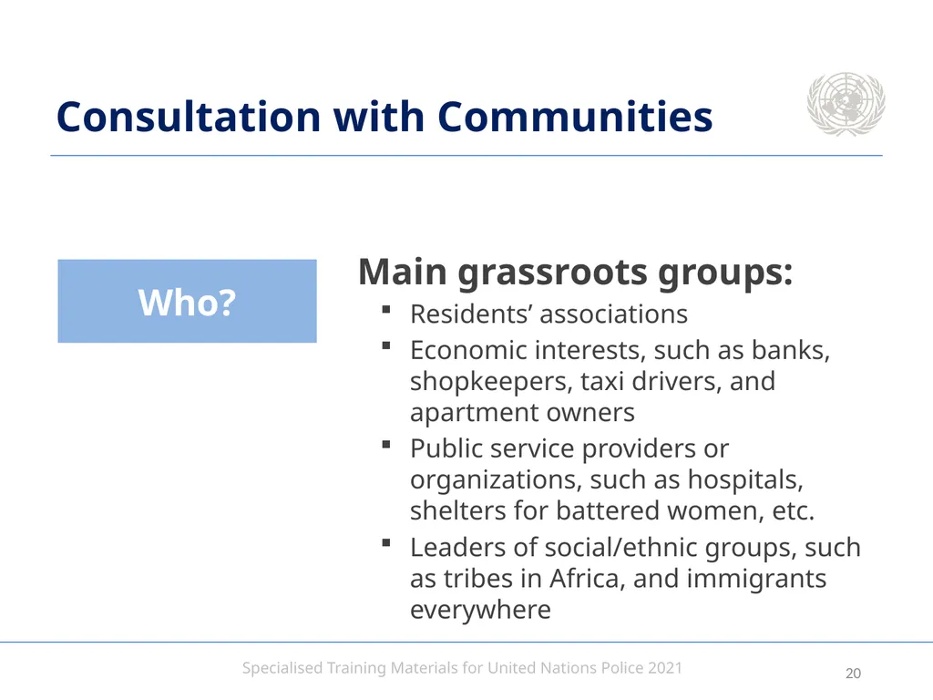Aim To provide United Nations Police with an - slide 20 of 38