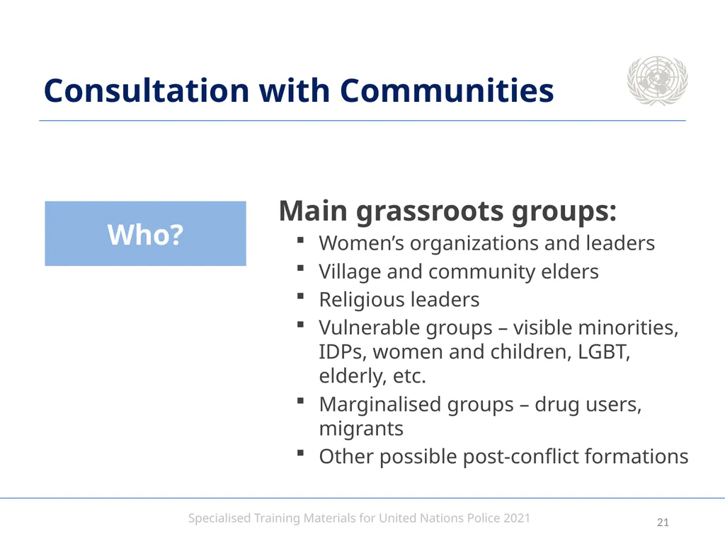 Aim To provide United Nations Police with an - slide 21 of 38
