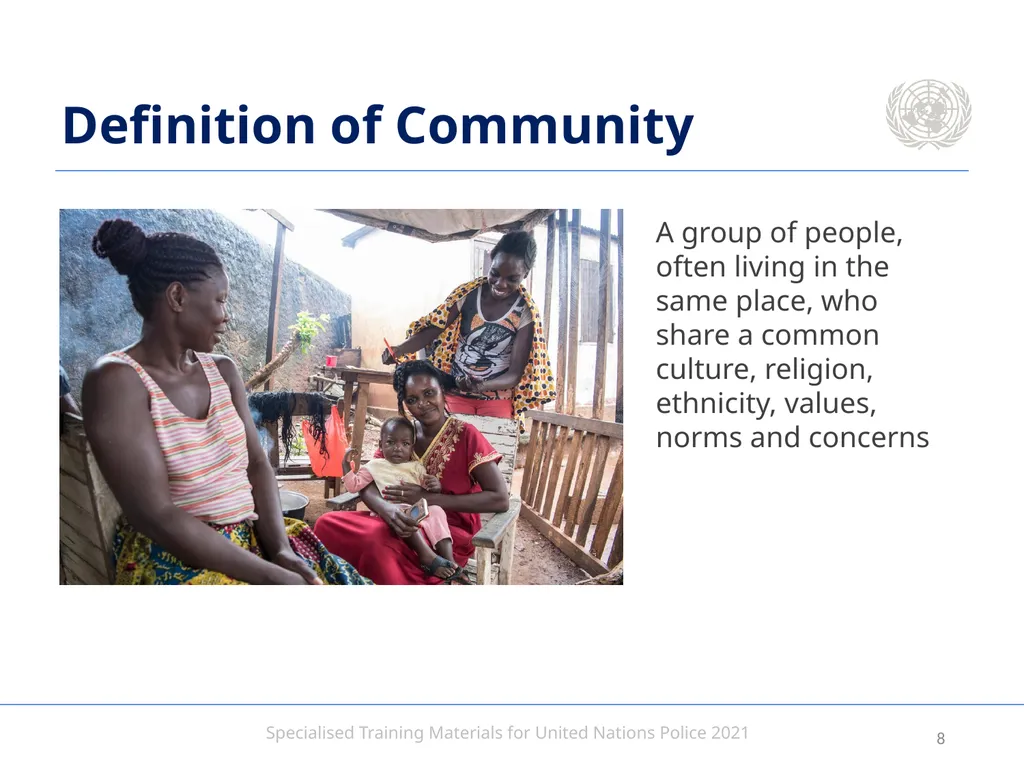Aim To provide United Nations Police with an - slide 8 of 38