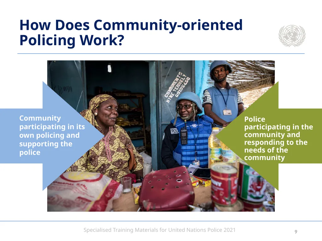 Aim To provide United Nations Police with an - slide 9 of 38