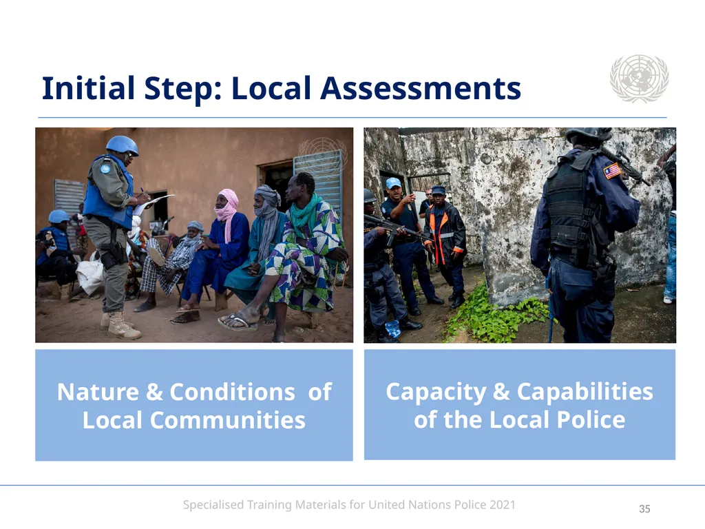 Aim To provide United Nations Police with an - slide 35 of 38