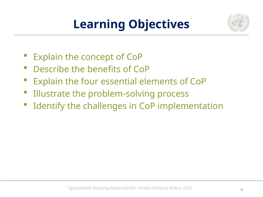 Aim To provide United Nations Police with an - slide 4 of 38
