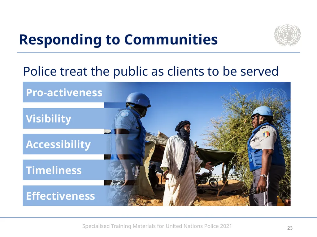 Aim To provide United Nations Police with an - slide 23 of 38