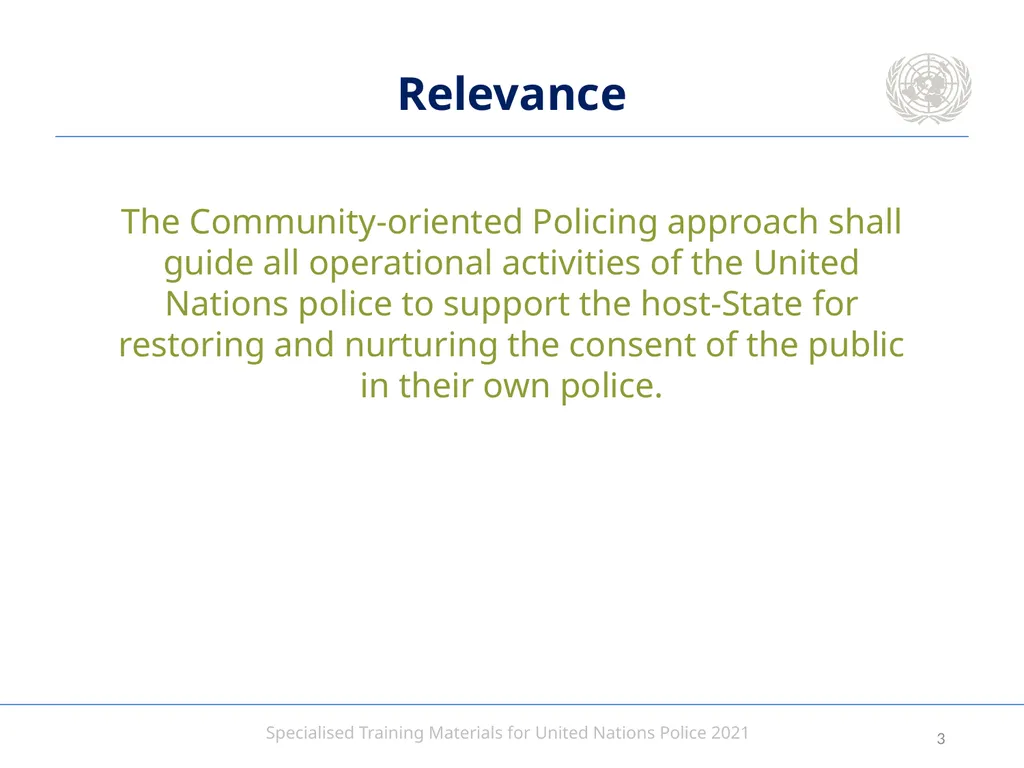 Aim To provide United Nations Police with an - slide 3 of 38