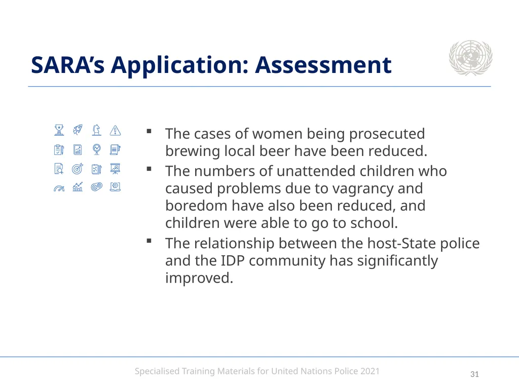 Aim To provide United Nations Police with an - slide 31 of 38