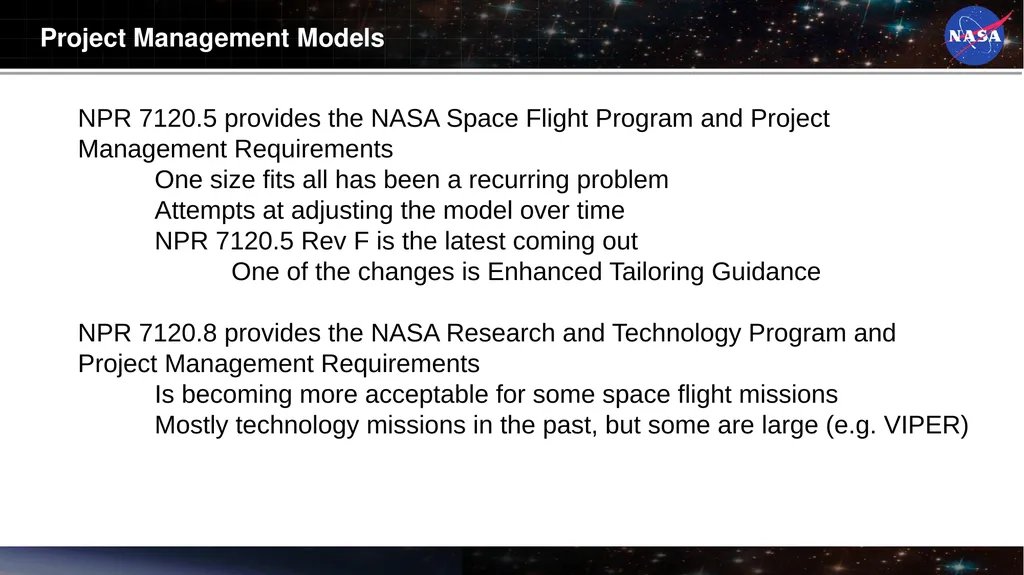 The Challenges of Managing Small Space Flight - slide 5 of 17