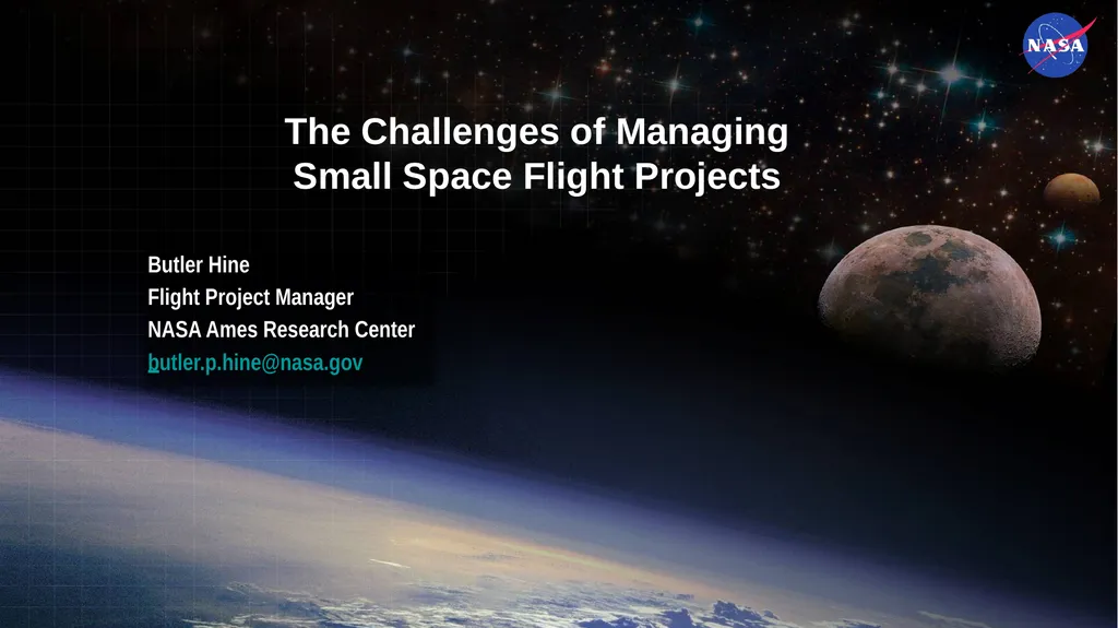 The Challenges of Managing Small Space Flight - slide 1 of 17