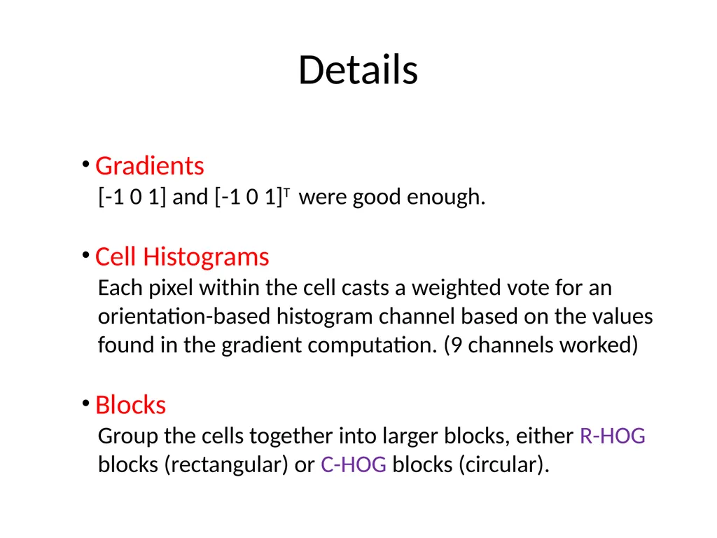 Histograms of Oriented Gradients for Human - slide 3 of 9