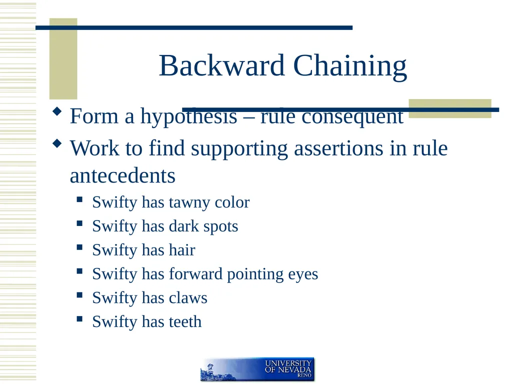 Rule Based Systems If <condition> then - slide 21 of 45
