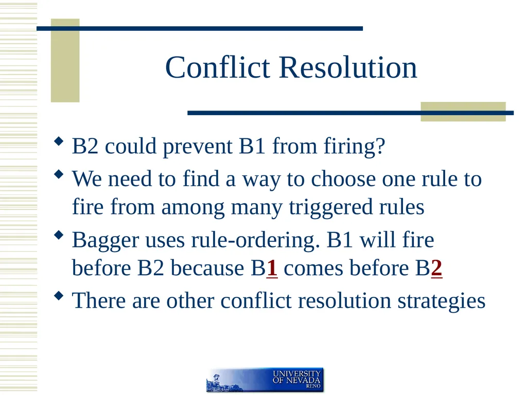 Rule Based Systems If <condition> then - slide 41 of 45