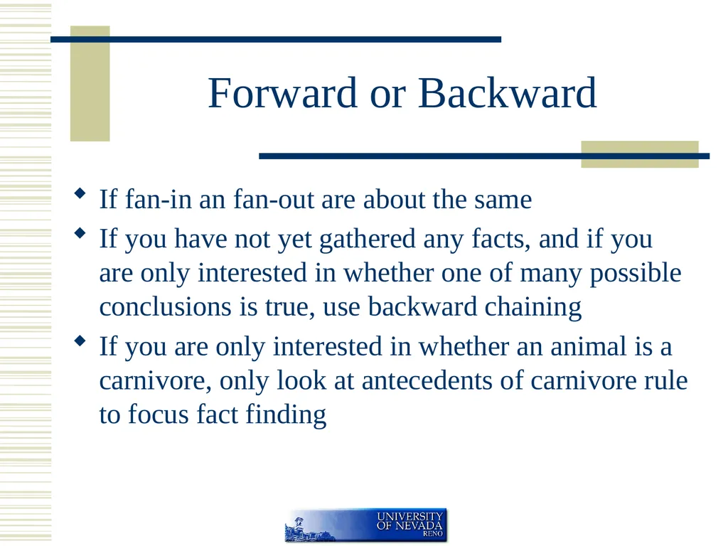 Rule Based Systems If <condition> then - slide 26 of 45