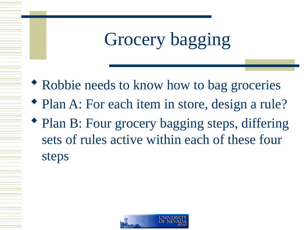 Rule Based Systems If <condition> then - slide 33 of 45