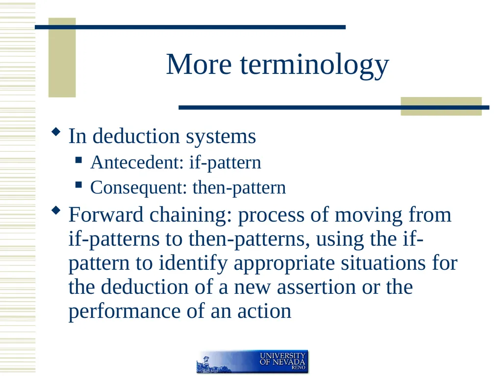 Rule Based Systems If <condition> then - slide 4 of 45