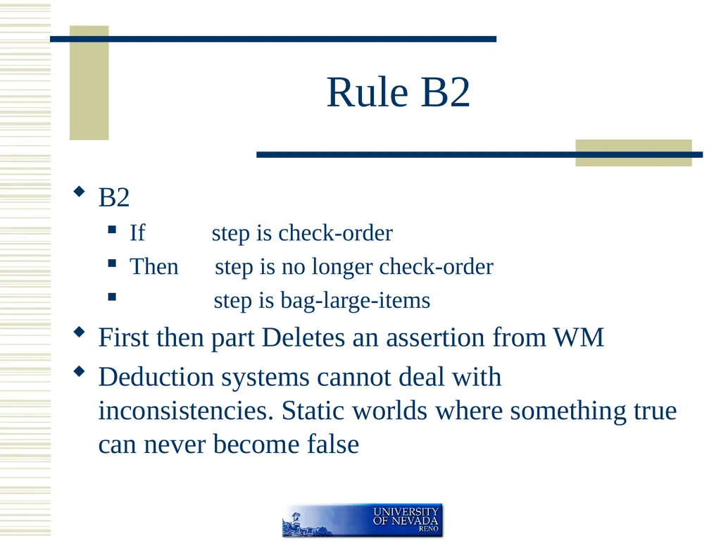 Rule Based Systems If <condition> then - slide 39 of 45