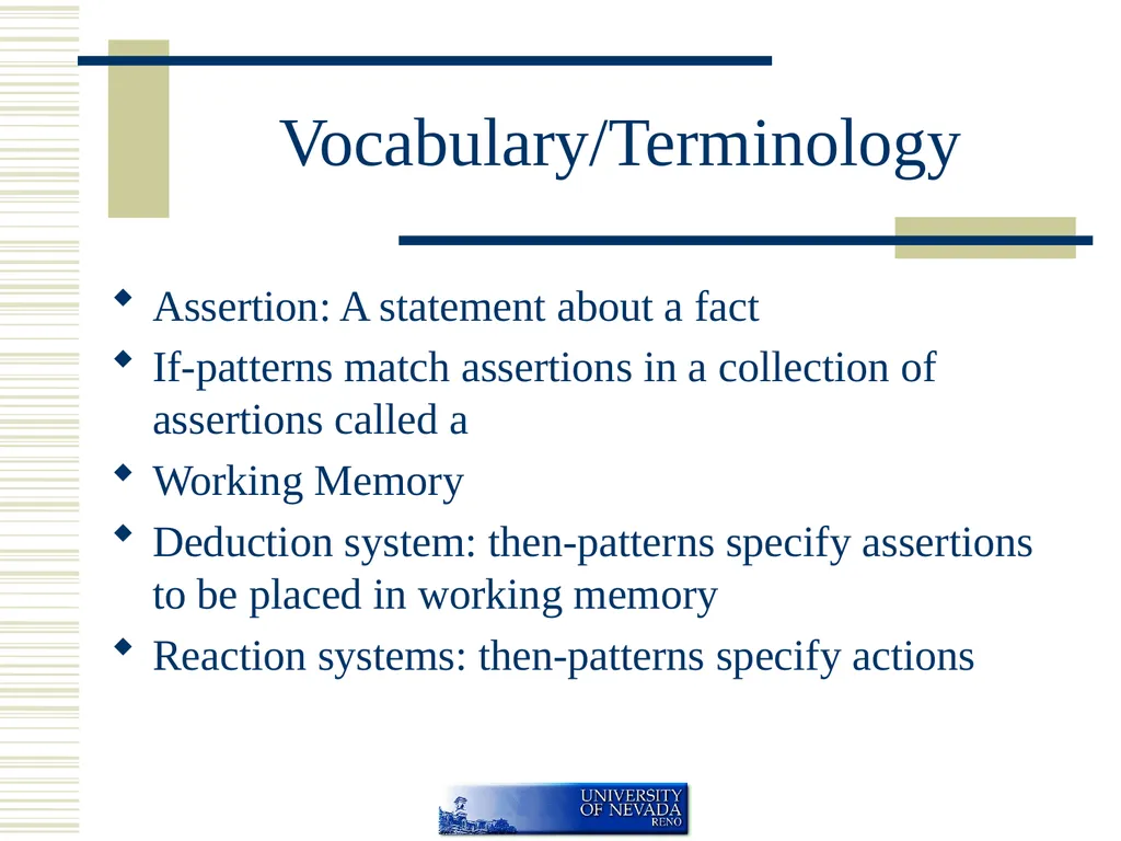 Rule Based Systems If <condition> then - slide 3 of 45