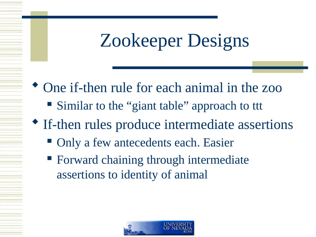 Rule Based Systems If <condition> then - slide 7 of 45