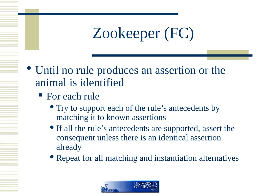 Rule Based Systems If <condition> then - slide 20 of 45