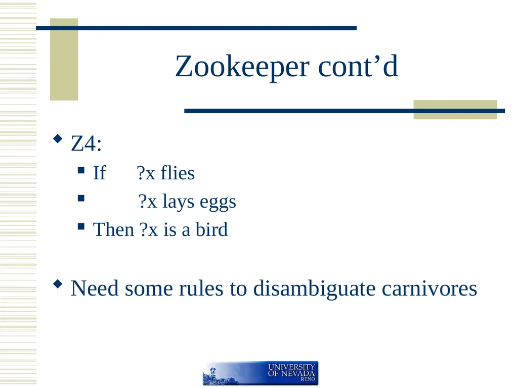 Rule Based Systems If <condition> then - slide 14 of 45