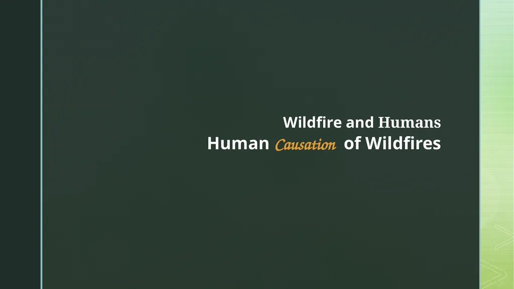 fire ecology The relationship between wildfire & - slide 23 of 33