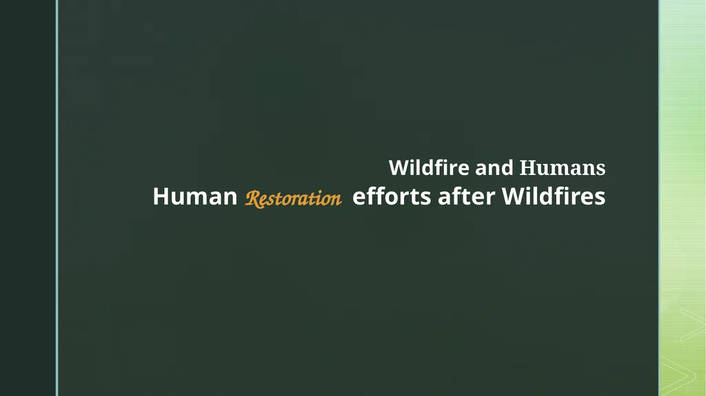 fire ecology The relationship between wildfire & - slide 27 of 33