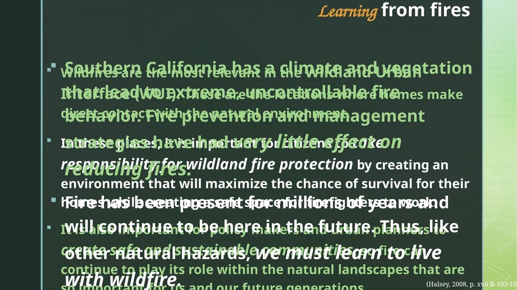 fire ecology The relationship between wildfire & - slide 31 of 33