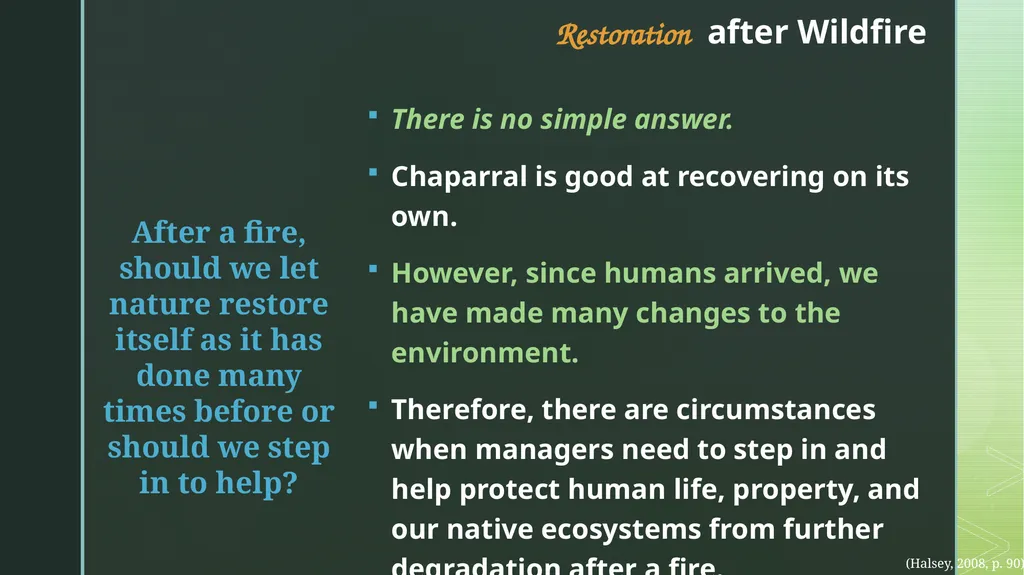 fire ecology The relationship between wildfire & - slide 28 of 33