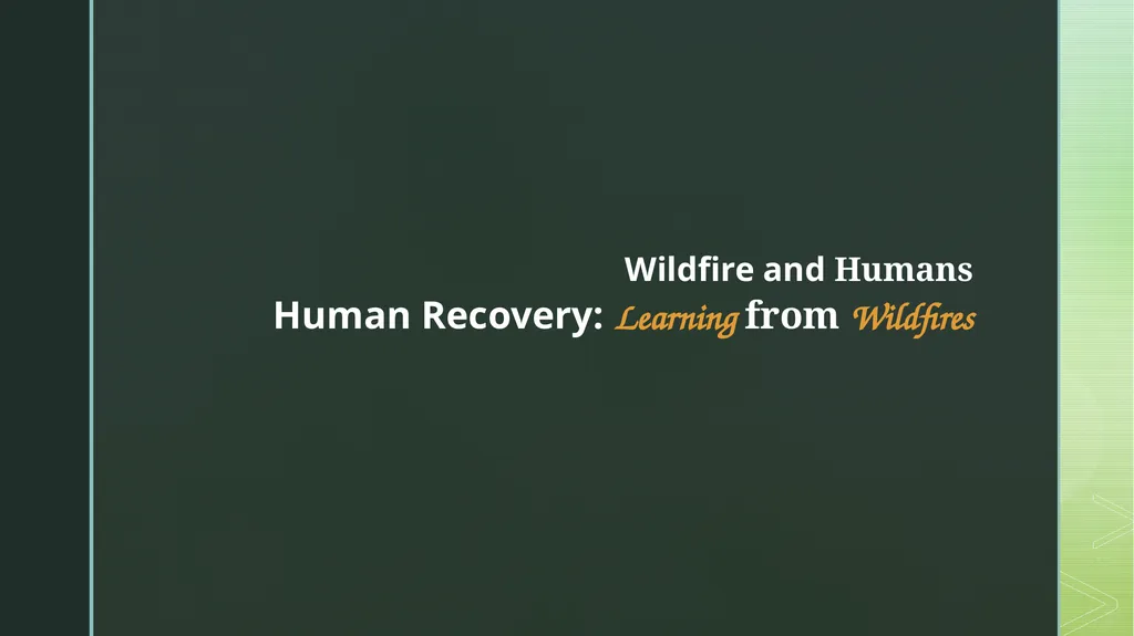fire ecology The relationship between wildfire & - slide 30 of 33