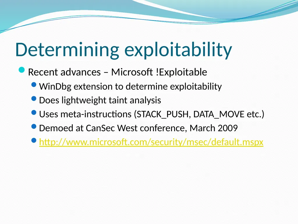 Fuzzing for Security Flaws John Heasman Stanford - slide 25 of 40