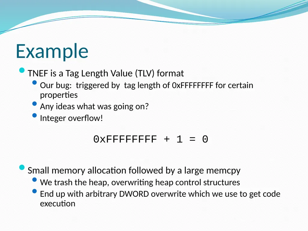 Fuzzing for Security Flaws John Heasman Stanford - slide 36 of 40