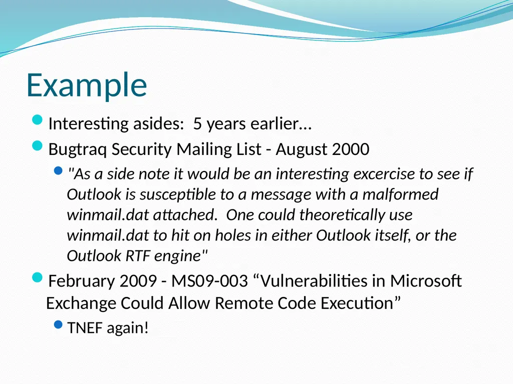 Fuzzing for Security Flaws John Heasman Stanford - slide 37 of 40