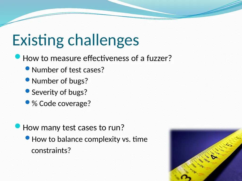 Fuzzing for Security Flaws John Heasman Stanford - slide 39 of 40