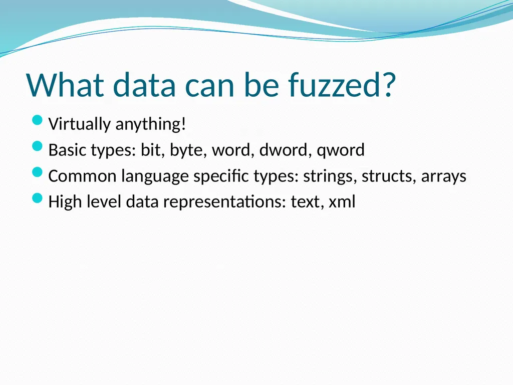 Fuzzing for Security Flaws John Heasman Stanford - slide 7 of 40