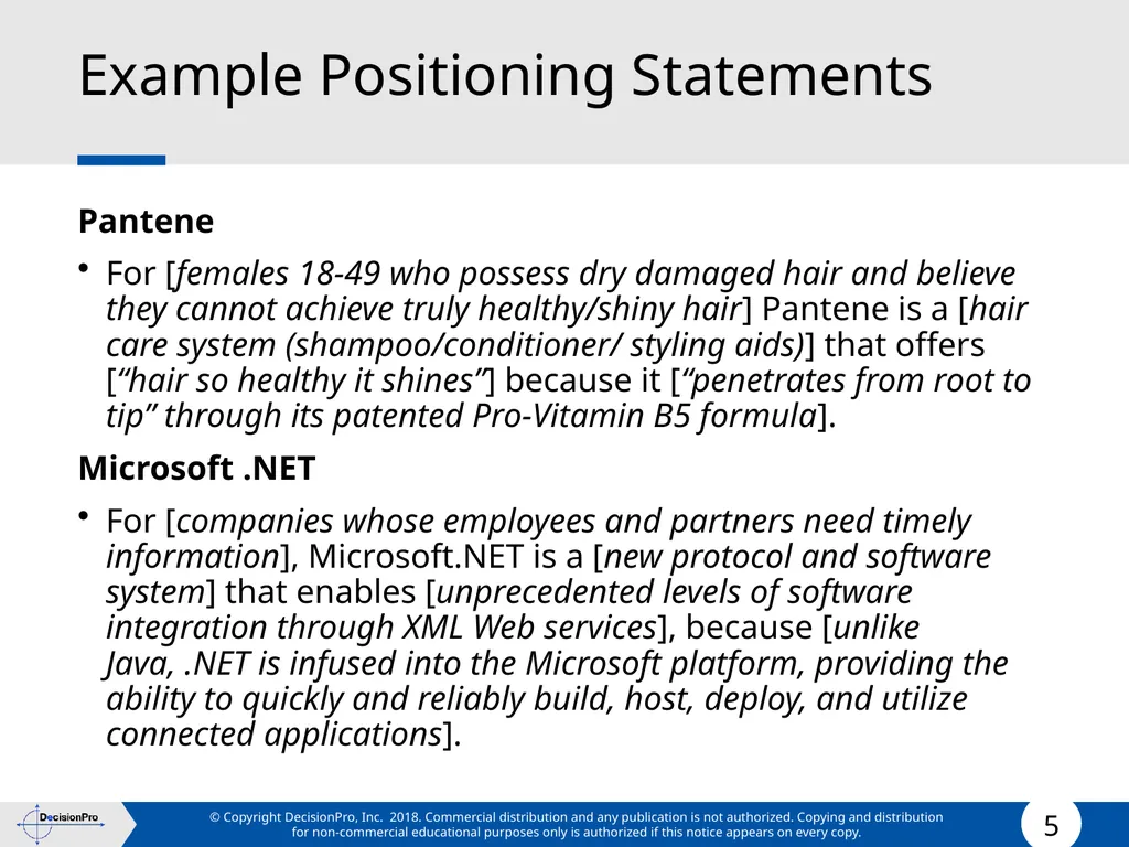 Positioning Positioning concept Perceptual mapping - slide 5 of 71