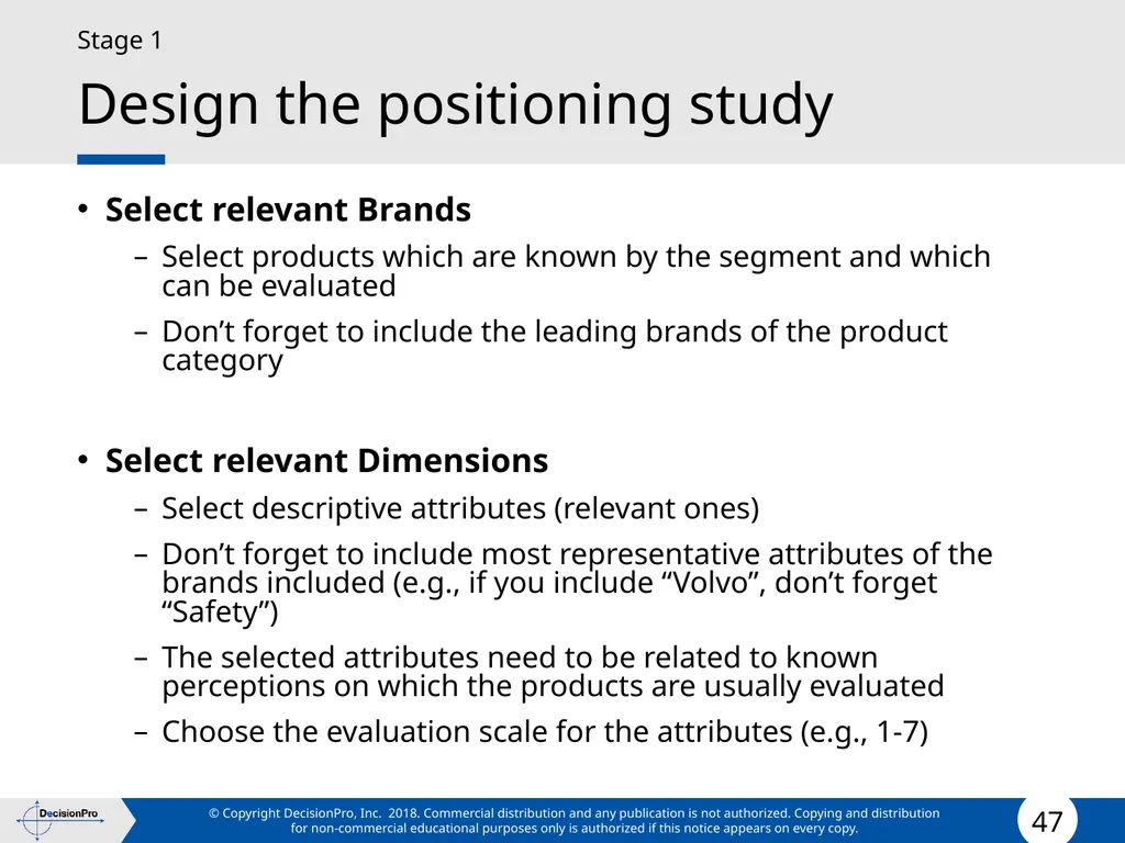 Positioning Positioning concept Perceptual mapping - slide 47 of 71