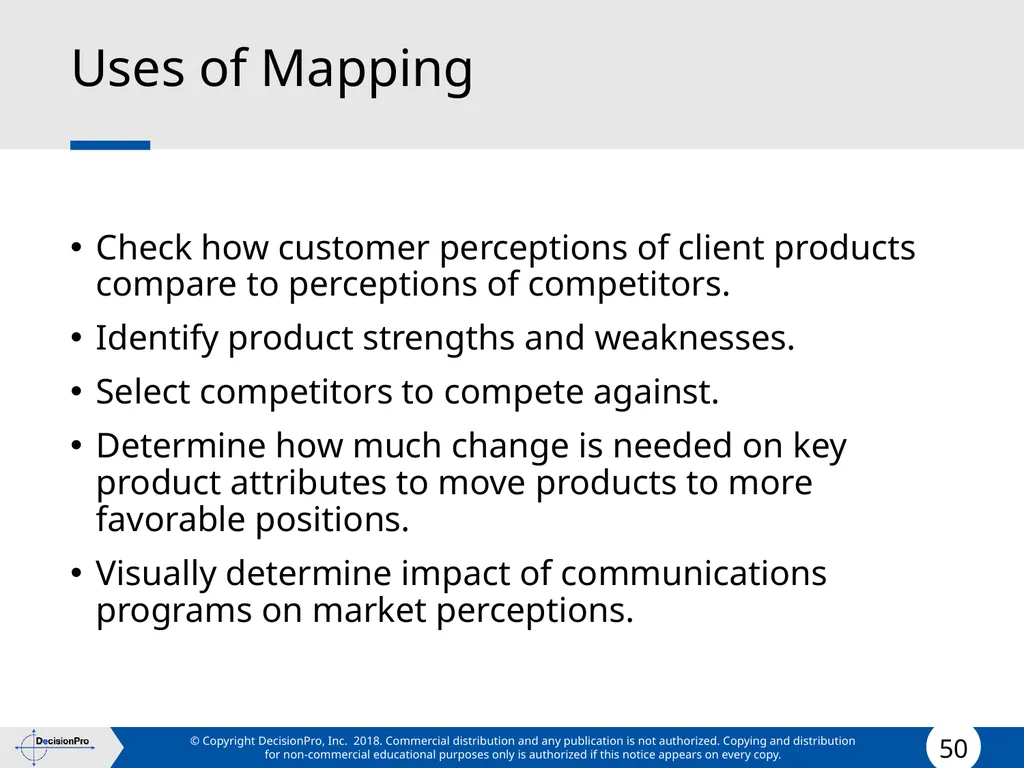 Positioning Positioning concept Perceptual mapping - slide 50 of 71