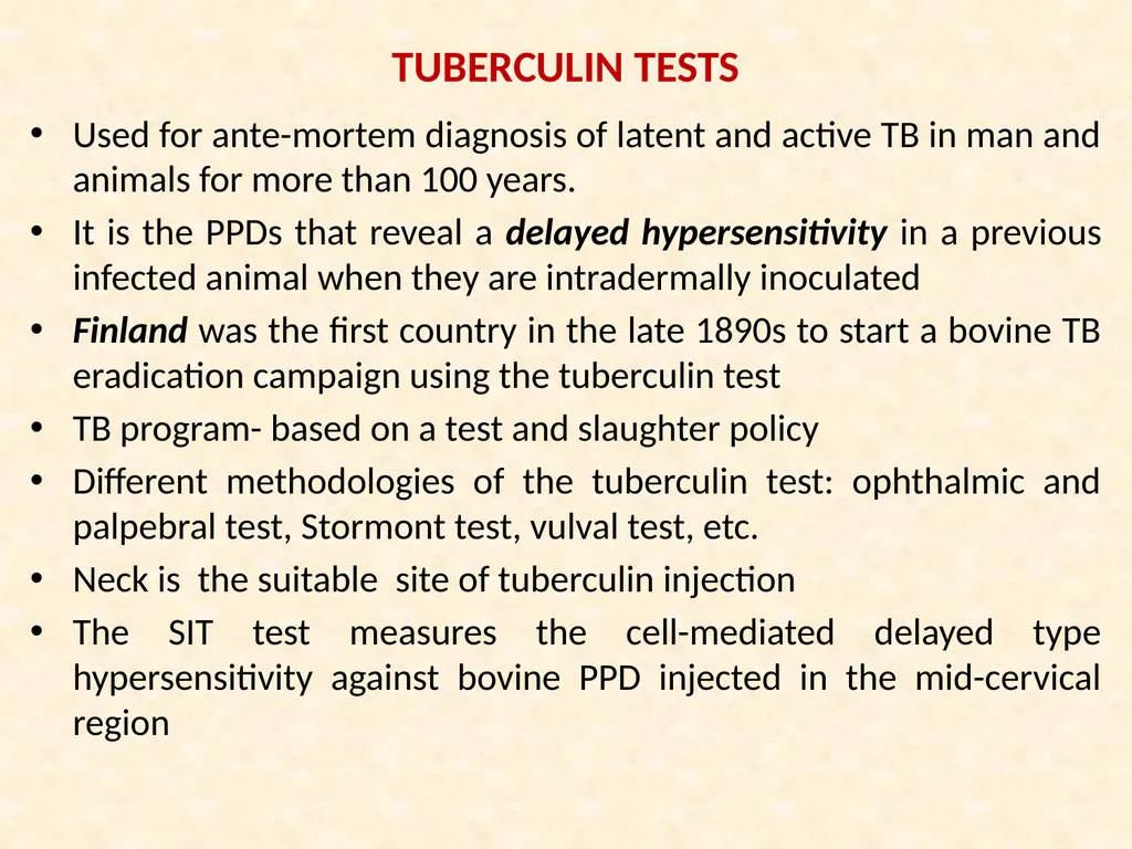 TUBERCULIN TEST VCP-II Dr. Anil Kumar Asst. - slide 2 of 9