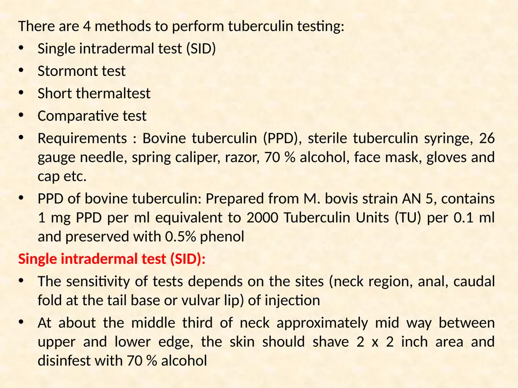 TUBERCULIN TEST VCP-II Dr. Anil Kumar Asst. - slide 4 of 9