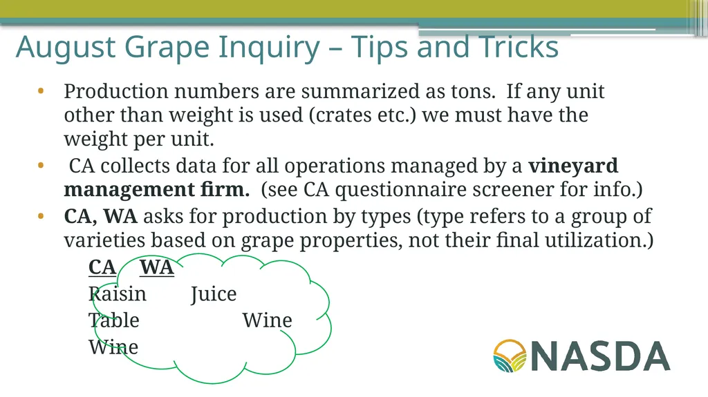 NASDA Survey Training August 2026 August Quick - slide 5 of 30