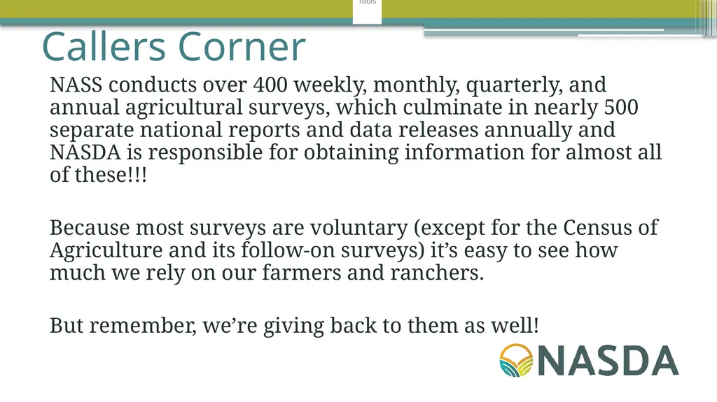 NASDA Survey Training August 2026 August Quick - slide 16 of 30