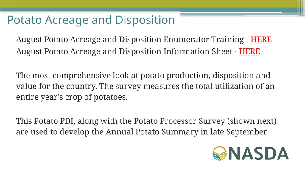 NASDA Survey Training August 2026 August Quick - slide 13 of 30