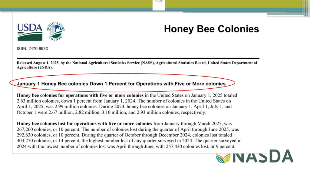 NASDA Survey Training August 2026 August Quick - slide 22 of 30
