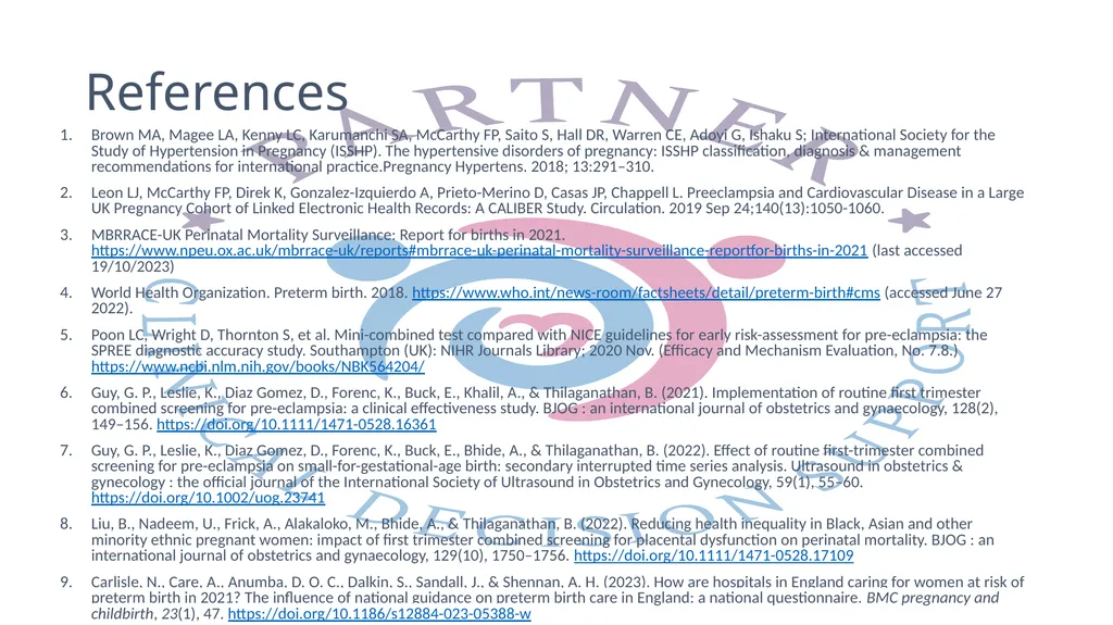 PregnAncy Risk assessmenT aNd dEcision suppoRt - slide 48 of 48