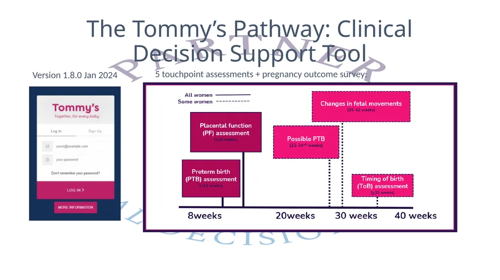 PregnAncy Risk assessmenT aNd dEcision suppoRt - slide 18 of 48
