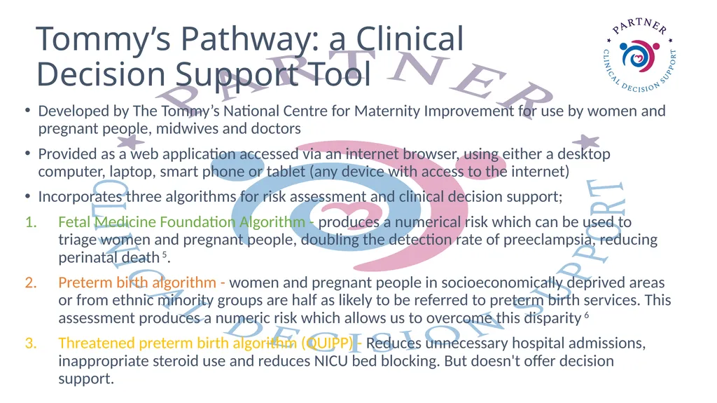 PregnAncy Risk assessmenT aNd dEcision suppoRt - slide 6 of 48