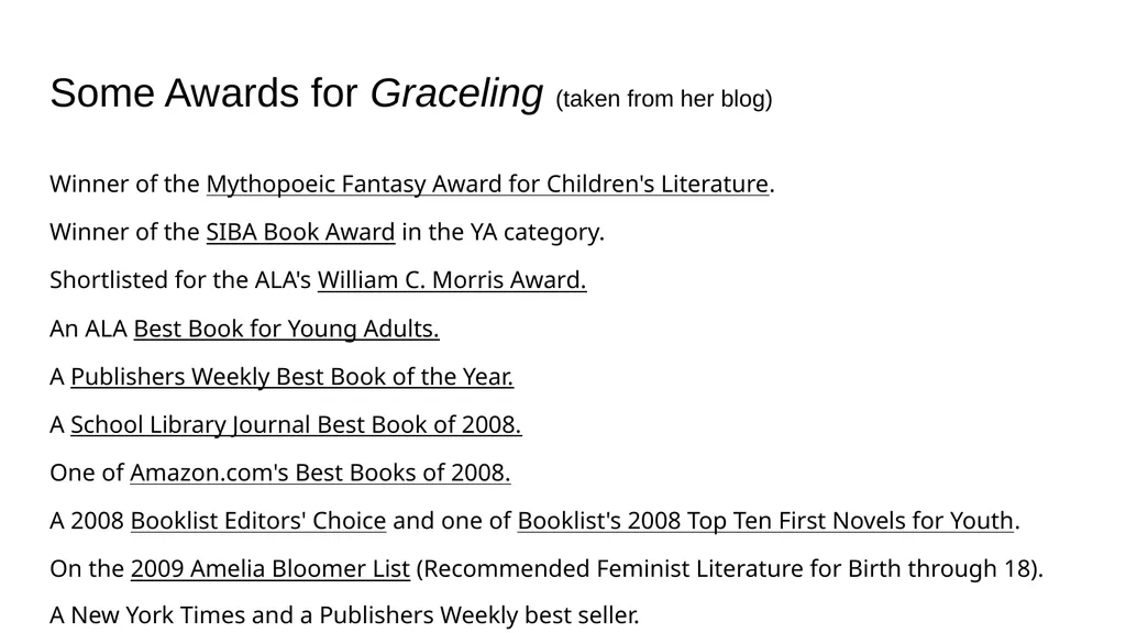 Graceling By Kristin Cashore Book Talk Kristin - slide 3 of 16