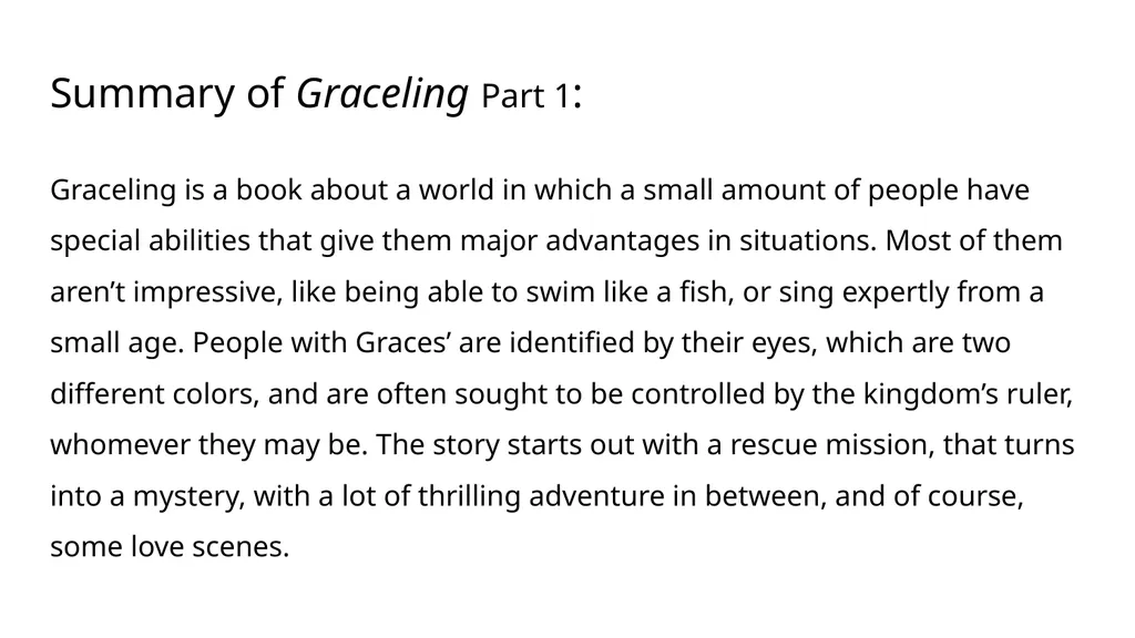 Graceling By Kristin Cashore Book Talk Kristin - slide 4 of 16