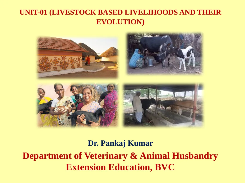 UNIT-01 (LIVESTOCK BASED LIVELIHOODS AND THEIR - slide 1 of 4
