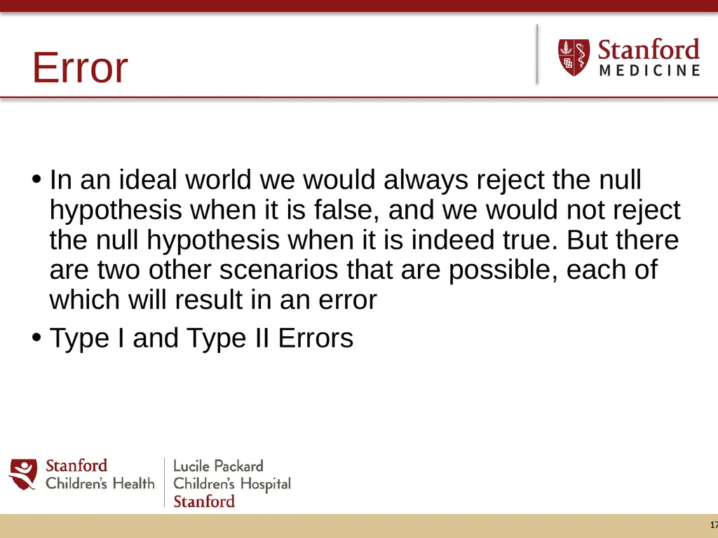 Hypothesis Testing: Minding your Ps and Qs and - slide 17 of 26