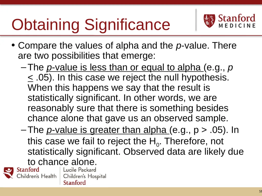 Hypothesis Testing: Minding your Ps and Qs and - slide 16 of 26